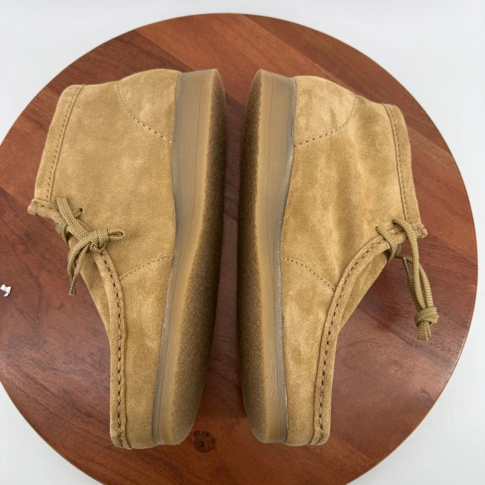 Clarks Wallaston Boot Mens 10M Dark Sand Suede Wallabee Style Chukka Ankle Boots